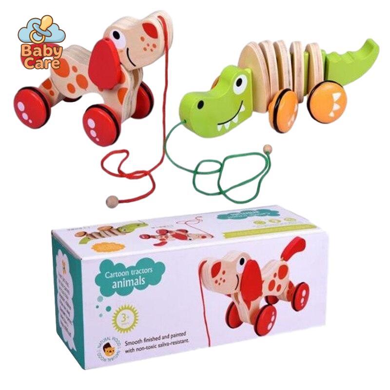Chien et Crocodile en Bois à Tirer