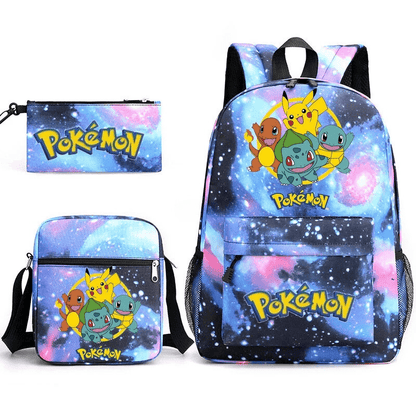 Cartable Pokemon Étanche 3 Pièces