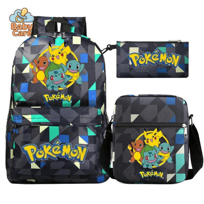 Cartable Pokemon Étanche 3 Pièces