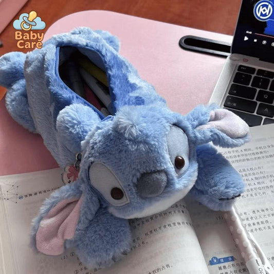 Trousse Stitch couché en peluche