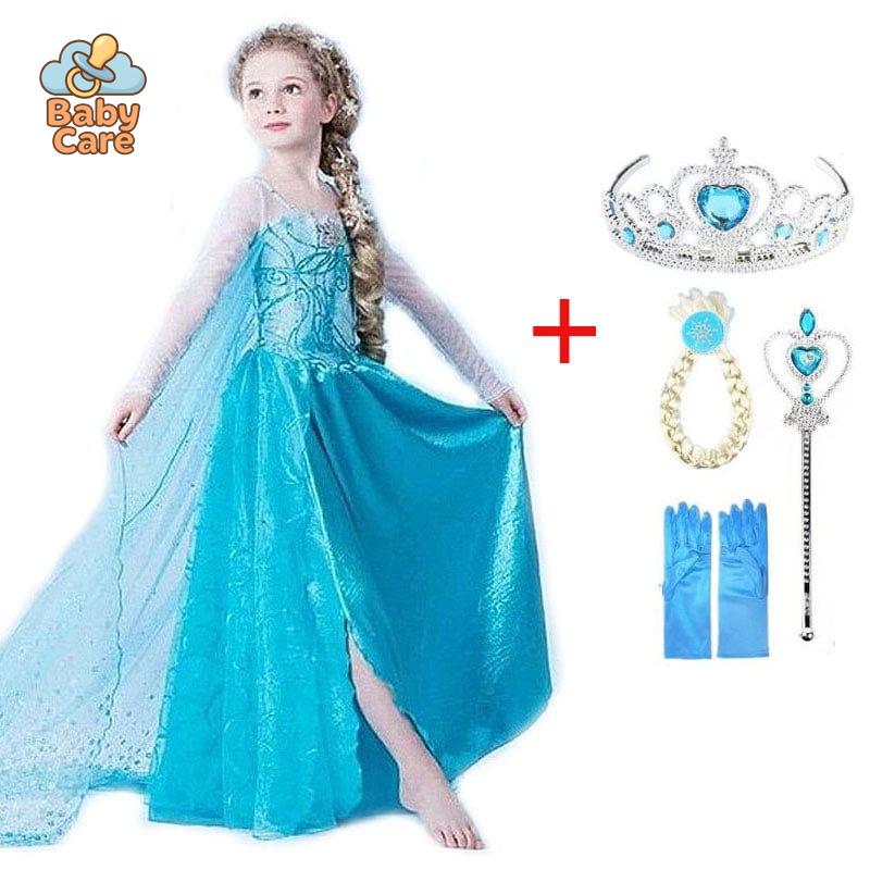 Déguisement reine des neiges robe et accessoires