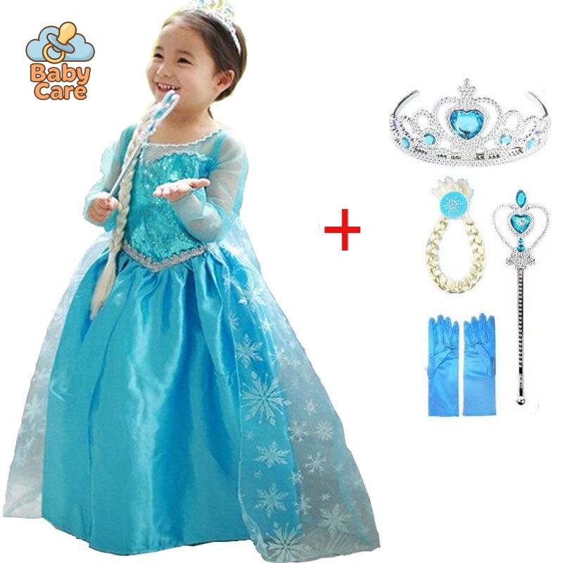 Déguisement reine des neiges robe et accessoires
