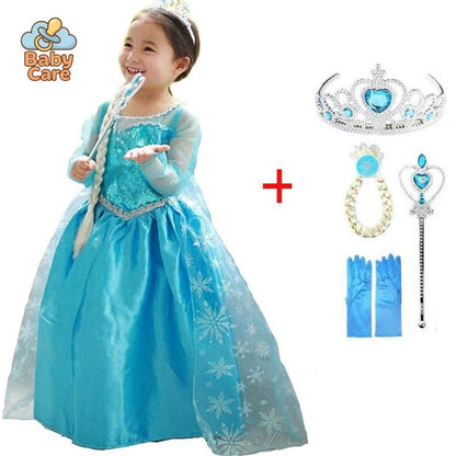 Déguisement reine des neiges robe et accessoires