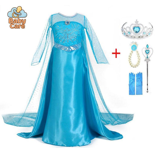 Déguisement reine des neiges robe et accessoires