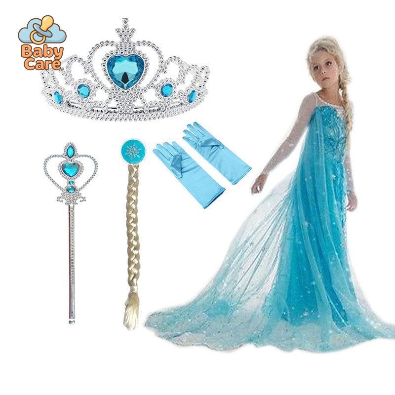 Déguisement reine des neiges robe et accessoires