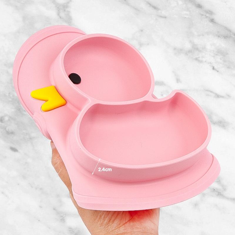 Coffret Repas Bébé en Silicone Canard | Bébé Filou