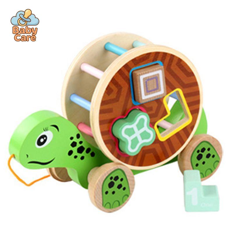 Animaux à Tirer avec Puzzle 3D en Bois
