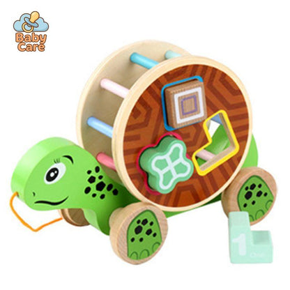 Animaux à Tirer avec Puzzle 3D en Bois