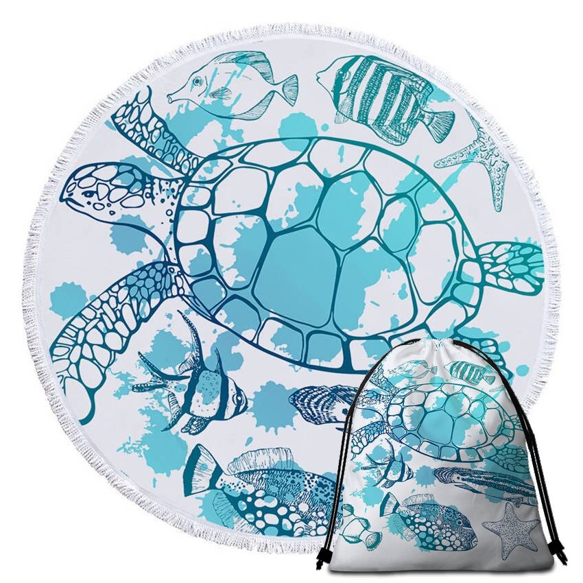 Serviette de Plage Tortue Ronde - Breizh