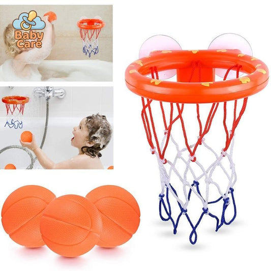 Jouet de bain - Panier de Basket Ventouse avec 3 Balles | Baby Care