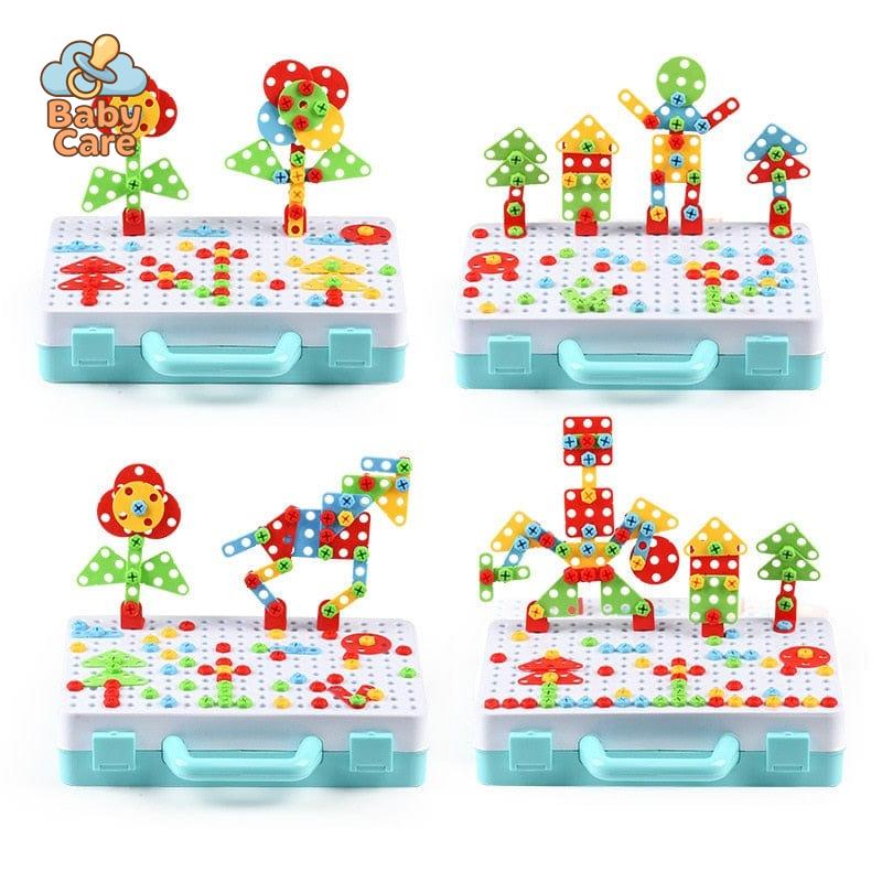 Jeu de construction électrique à visser 3D pour enfants