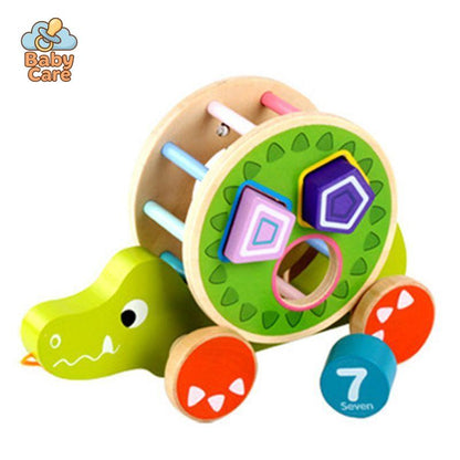 Animaux à Tirer avec Puzzle 3D en Bois