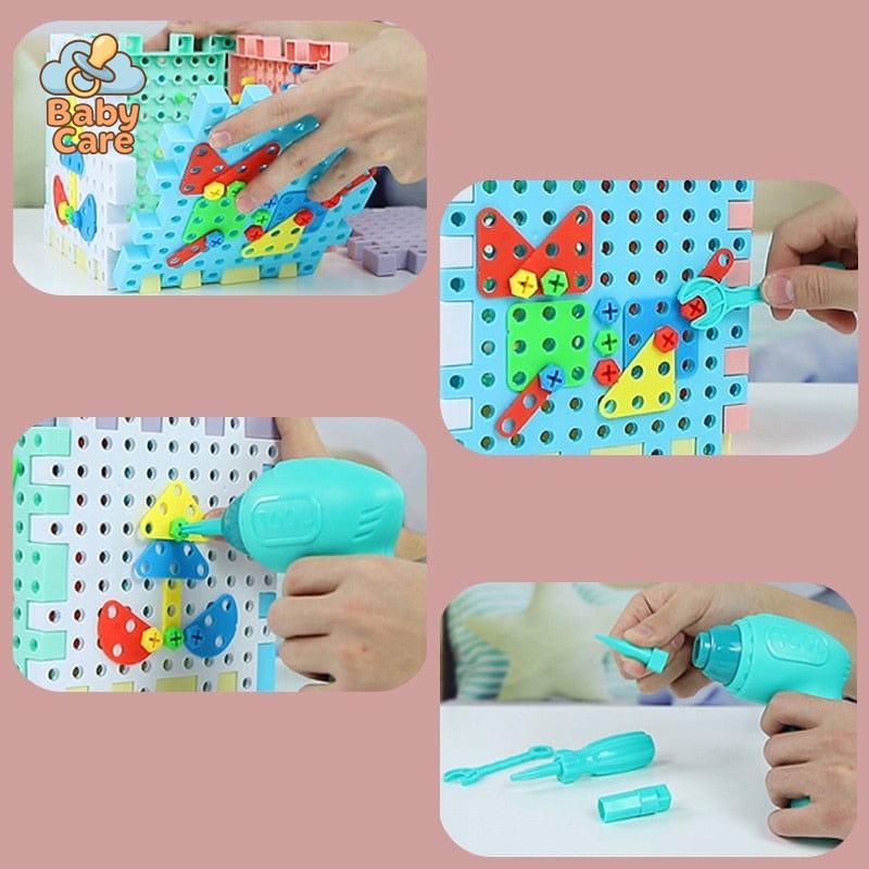 Jeu de construction électrique à visser 3D pour enfants