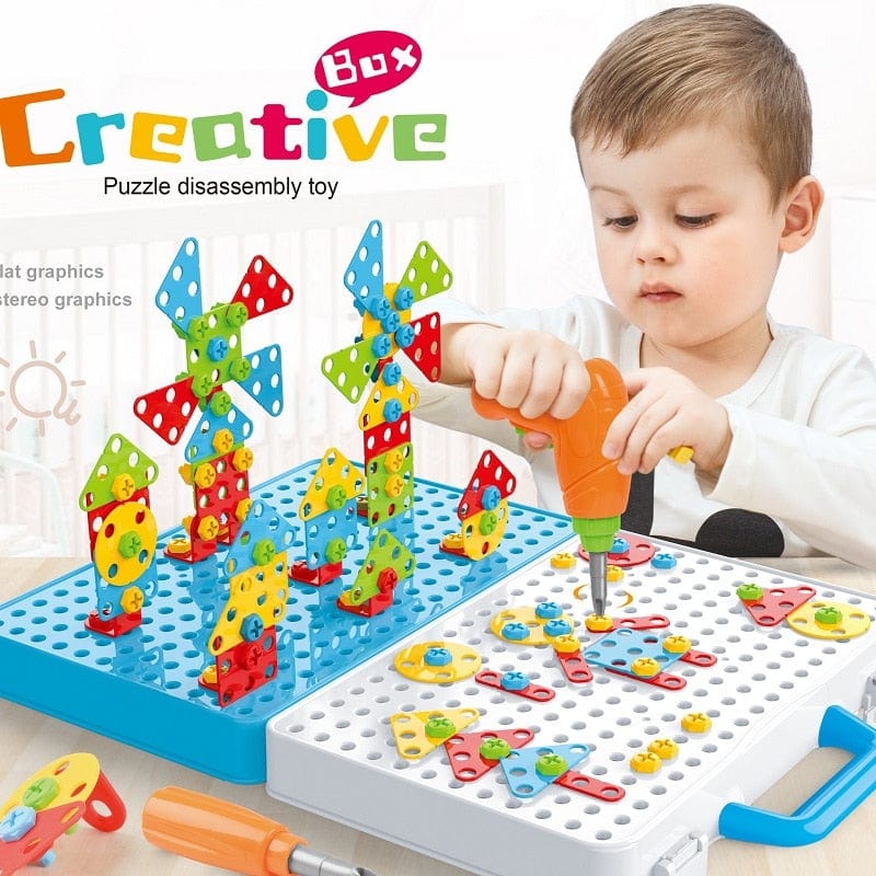 Jeu de construction électrique à visser 3D pour enfants