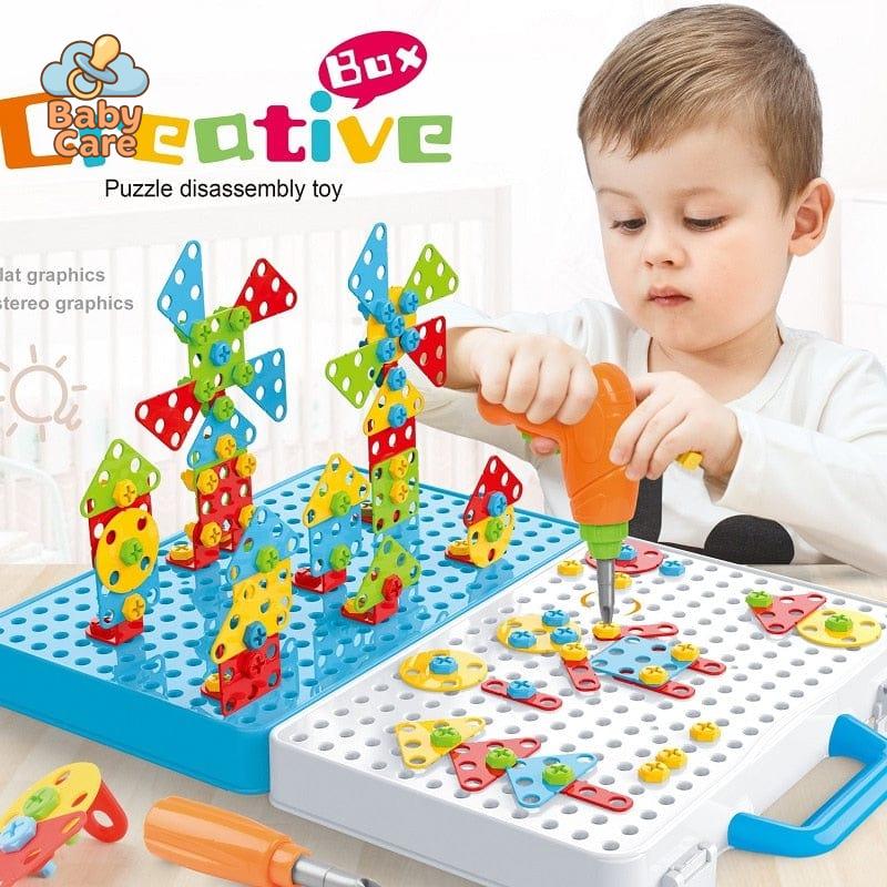Jeu de construction électrique à visser 3D pour enfants