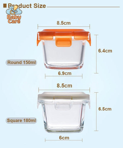 Petits pots bébé en verre (3 pièces)