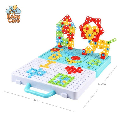 Jeu de construction électrique à visser 3D pour enfants