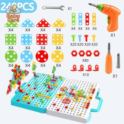 Jeu de construction électrique à visser 3D pour enfants