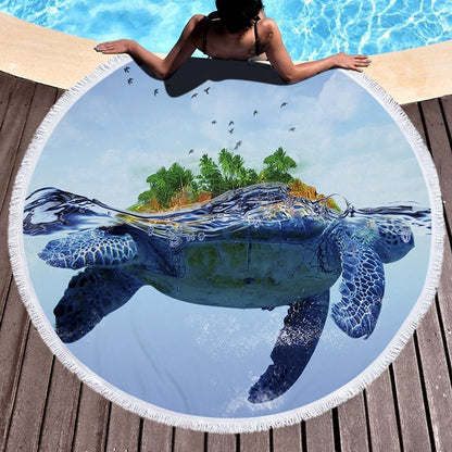 Serviette de Plage Tortue Ronde - Island