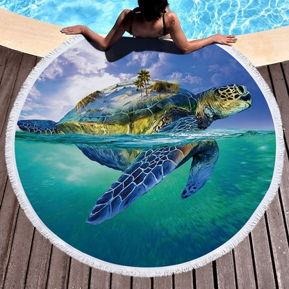 Serviette de Plage Tortue Ronde - Terre