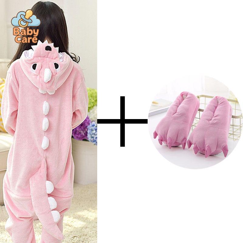 Déguisement Dinosaure Enfant Kigurumi Rouge Chaud