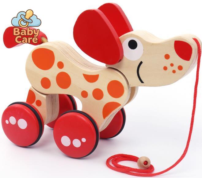 Chien et Crocodile en Bois à Tirer