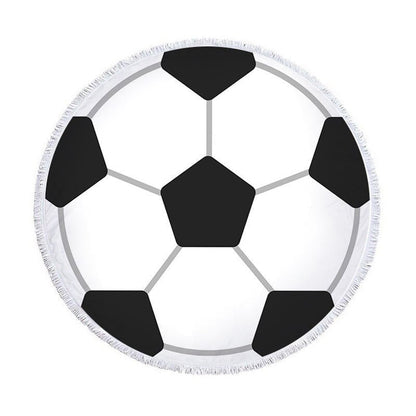 Serviette de plage ronde<br> ballon de foot