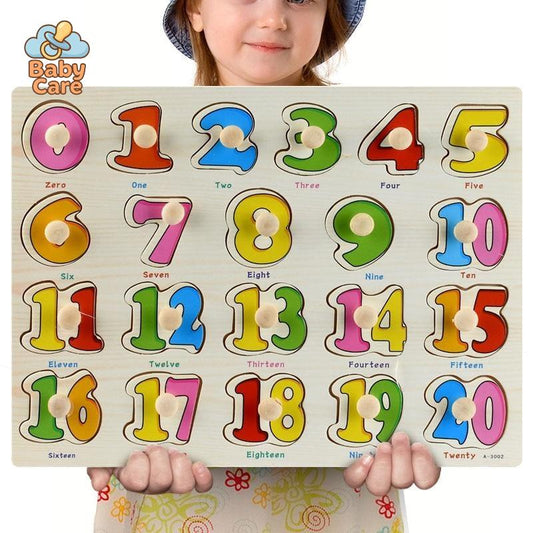 Formes en Bois à Replacer Chiffres et Lettres