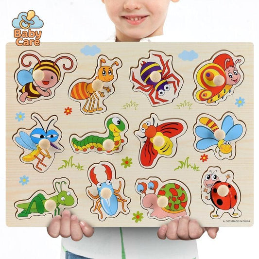 Formes en Bois à Replacer Animaux et Insectes