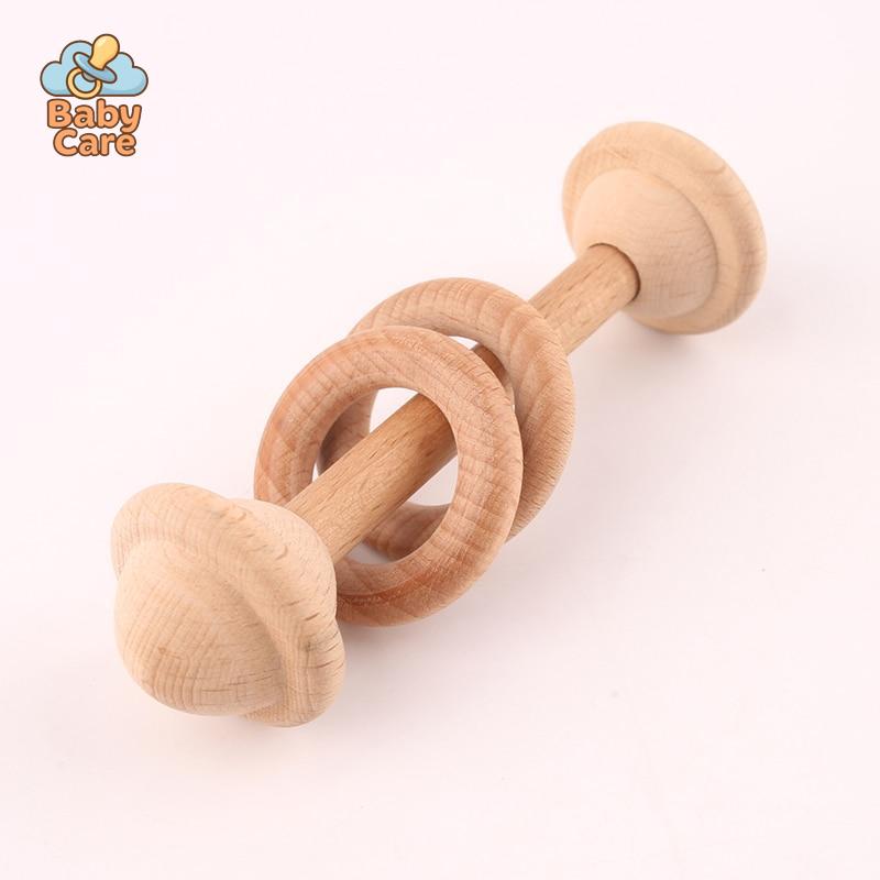 Coffret Jeux en Bois 3 Pièces avec Hochet
