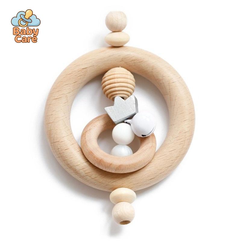 Coffret Jeux en Bois 3 Pièces avec Hochet