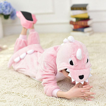 Déguisement Dinosaure Enfant Kigurumi Rouge Chaud