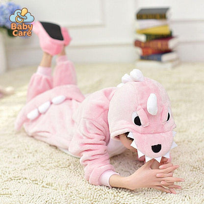 Déguisement Dinosaure Enfant Kigurumi Rouge Chaud