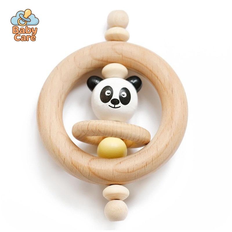 Coffret Jeux en Bois 3 Pièces avec Hochet