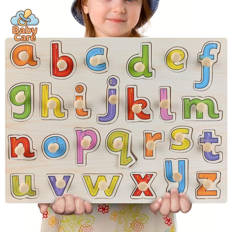 Formes en Bois à Replacer Chiffres et Lettres
