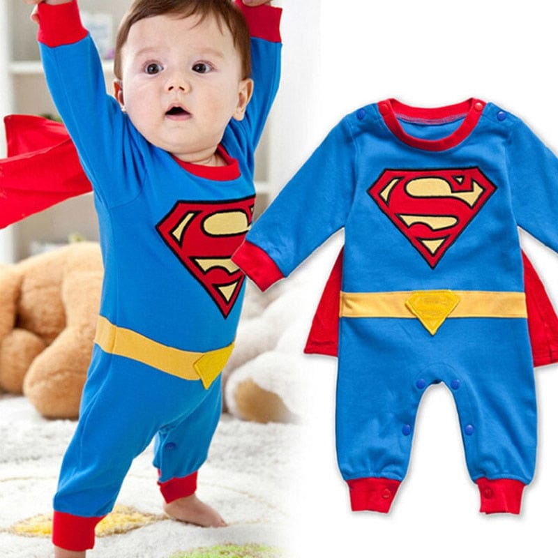 Déguisement carnaval super man bébé avec cape