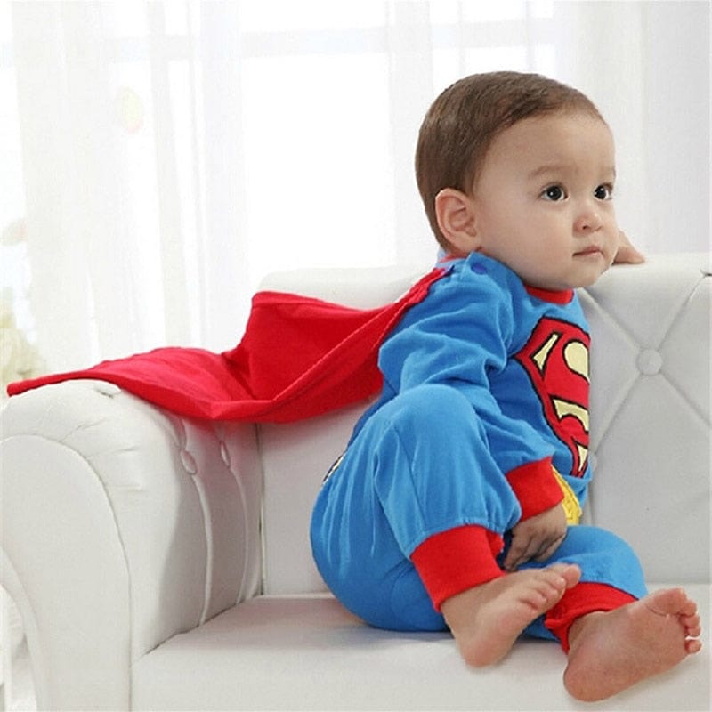 Déguisement carnaval super man bébé avec cape