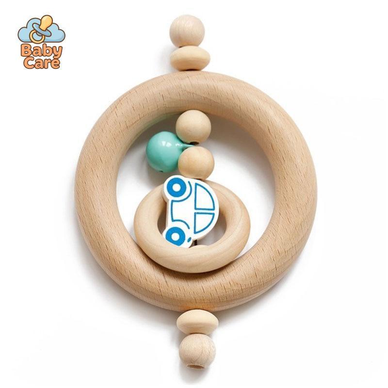 Coffret Jeux en Bois 3 Pièces avec Hochet