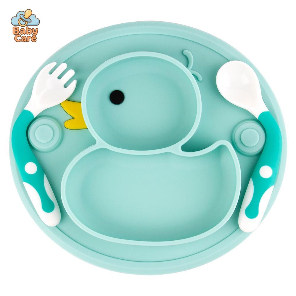 Coffret Repas Bébé en Silicone Canard | Baby Care