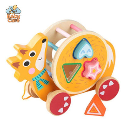 Animaux à Tirer avec Puzzle 3D en Bois
