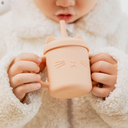 Tasse Paille en Silicone Chat | Baby Care