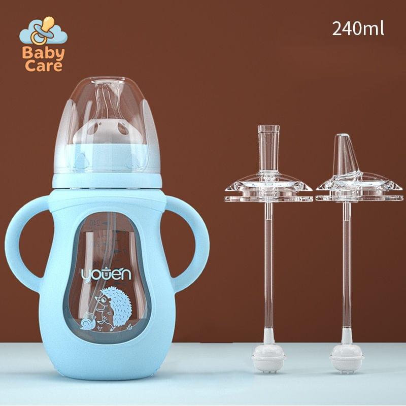 Biberon en verre protection silicone