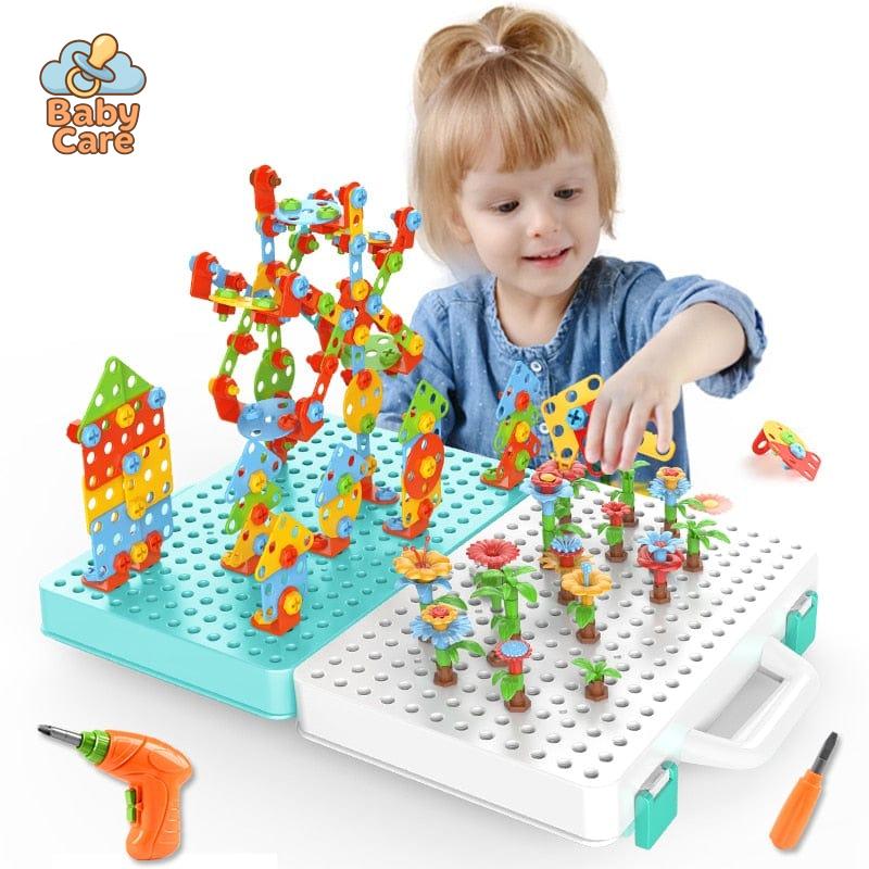 Jeu de construction électrique à visser 3D pour enfants
