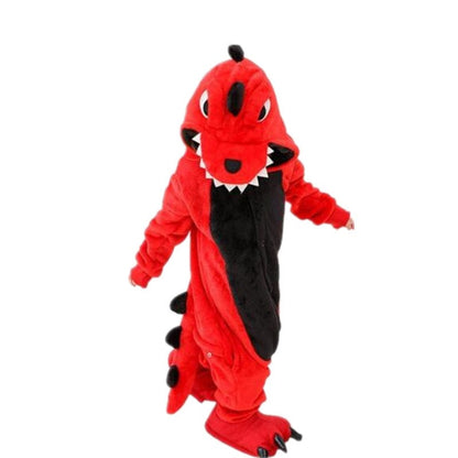 Déguisement Dinosaure Enfant Kigurumi Rouge Chaud