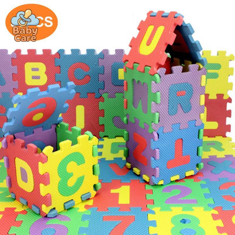 Tapis 36 Dalles Sensorielles Chiffres et Lettres