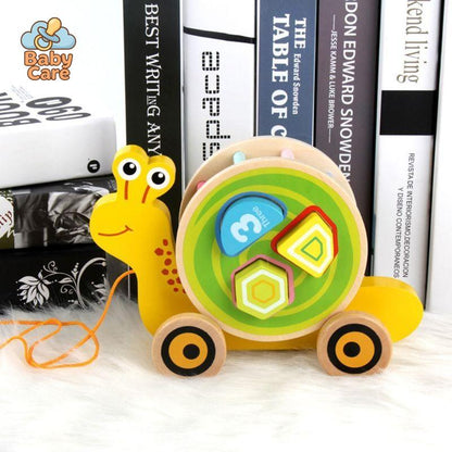 Animaux à Tirer avec Puzzle 3D en Bois