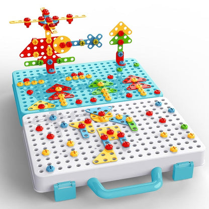 Jeu de construction électrique à visser 3D pour enfants