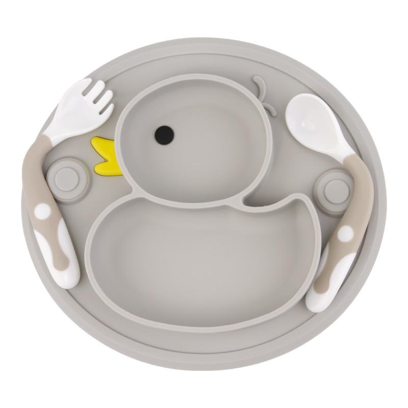 Coffret Repas Bébé en Silicone Canard | Bébé Filou