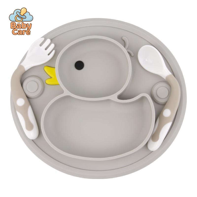 Coffret Repas Bébé en Silicone Canard | Baby Care