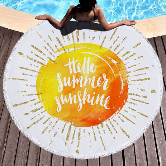 Serviette de plage<br> ronde sunshine